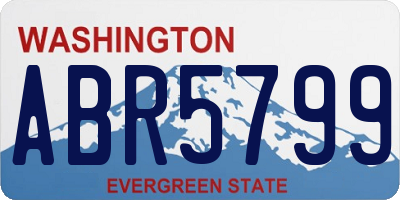 WA license plate ABR5799