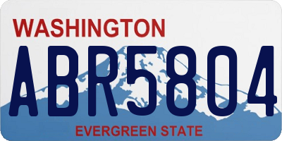 WA license plate ABR5804