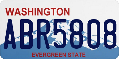WA license plate ABR5808