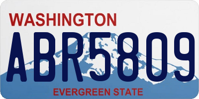WA license plate ABR5809