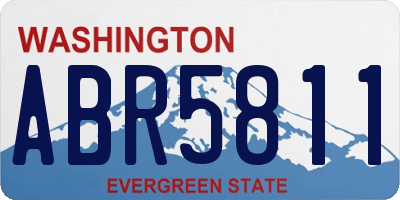 WA license plate ABR5811
