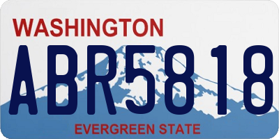 WA license plate ABR5818