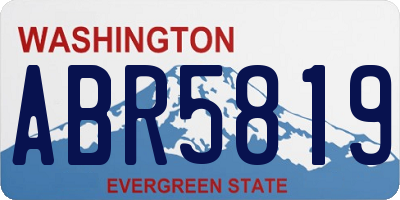 WA license plate ABR5819