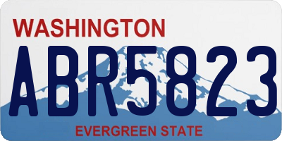 WA license plate ABR5823