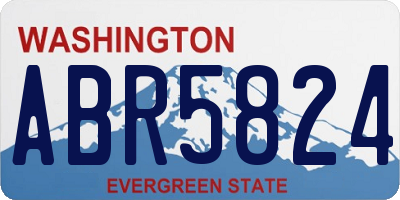 WA license plate ABR5824