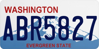 WA license plate ABR5827