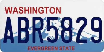 WA license plate ABR5829