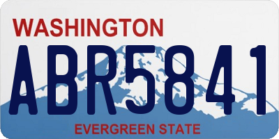 WA license plate ABR5841