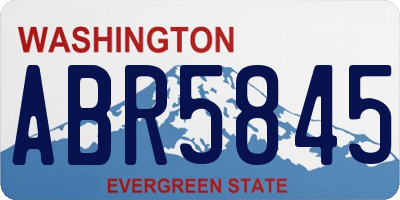 WA license plate ABR5845