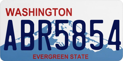WA license plate ABR5854