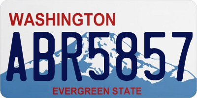 WA license plate ABR5857