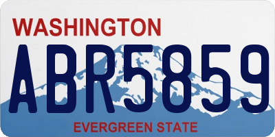 WA license plate ABR5859