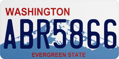 WA license plate ABR5866