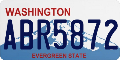 WA license plate ABR5872