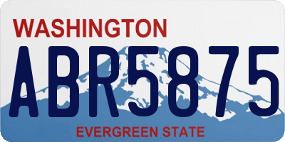 WA license plate ABR5875