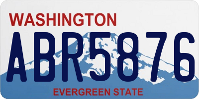 WA license plate ABR5876