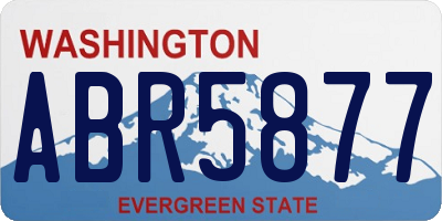 WA license plate ABR5877