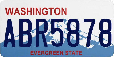 WA license plate ABR5878
