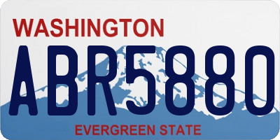 WA license plate ABR5880