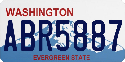 WA license plate ABR5887