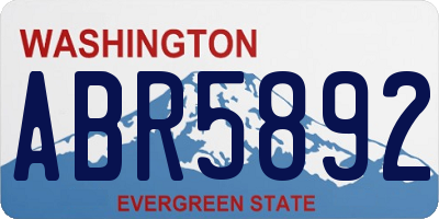 WA license plate ABR5892
