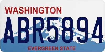 WA license plate ABR5894