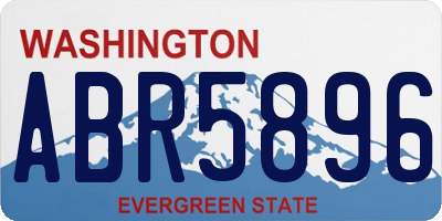 WA license plate ABR5896