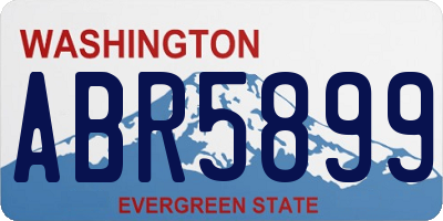 WA license plate ABR5899