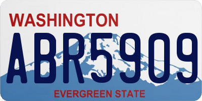 WA license plate ABR5909