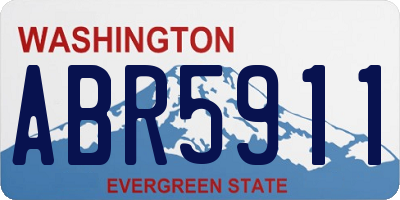 WA license plate ABR5911
