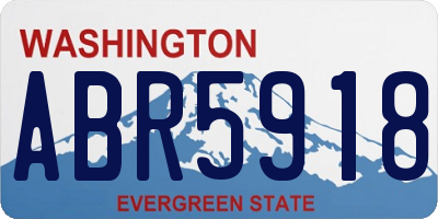 WA license plate ABR5918