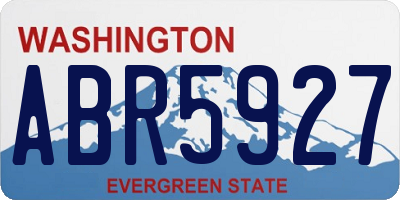 WA license plate ABR5927