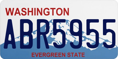 WA license plate ABR5955