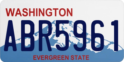 WA license plate ABR5961