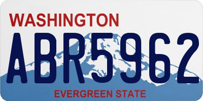 WA license plate ABR5962