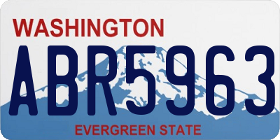 WA license plate ABR5963