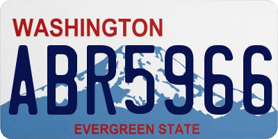 WA license plate ABR5966