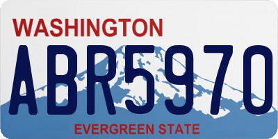 WA license plate ABR5970