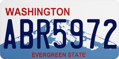 WA license plate ABR5972