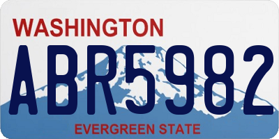 WA license plate ABR5982