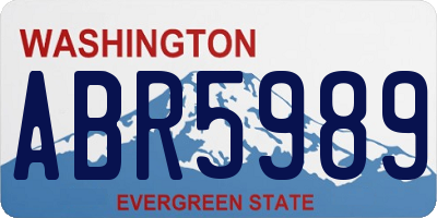 WA license plate ABR5989