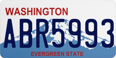 WA license plate ABR5993