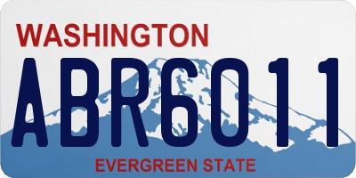 WA license plate ABR6011