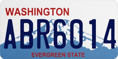 WA license plate ABR6014