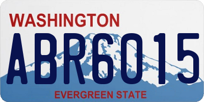 WA license plate ABR6015