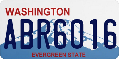 WA license plate ABR6016