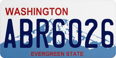 WA license plate ABR6026