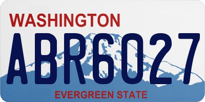 WA license plate ABR6027