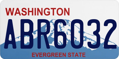 WA license plate ABR6032