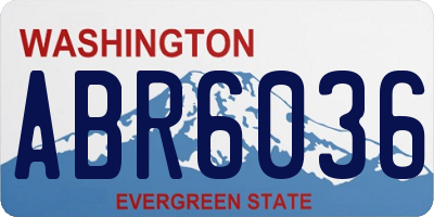 WA license plate ABR6036